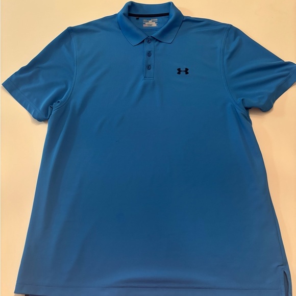 Under Armour HeatGear Polo XL Blue Loose Fit Golf Shirt - Picture 1 of 6